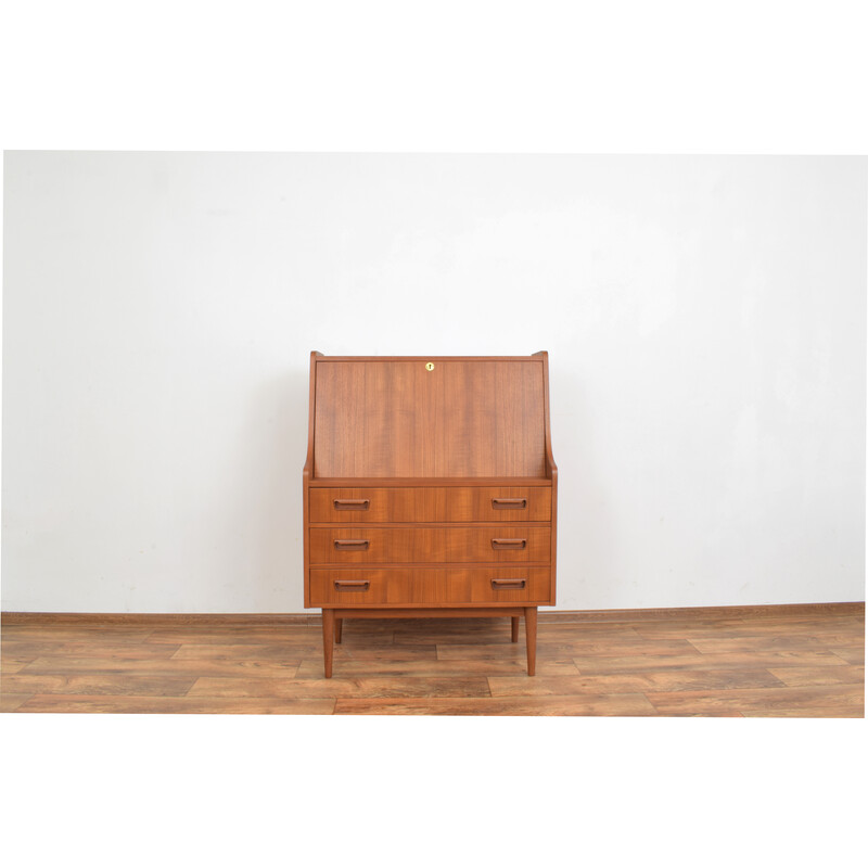 Mid-century Danish teak secretary by Gunnar Nielsen for Tibergaard, 1960s