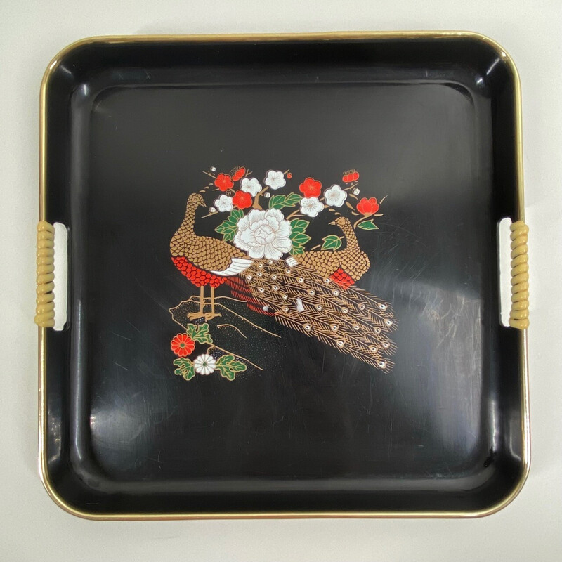 Vintage plastic tea tray, 1970s