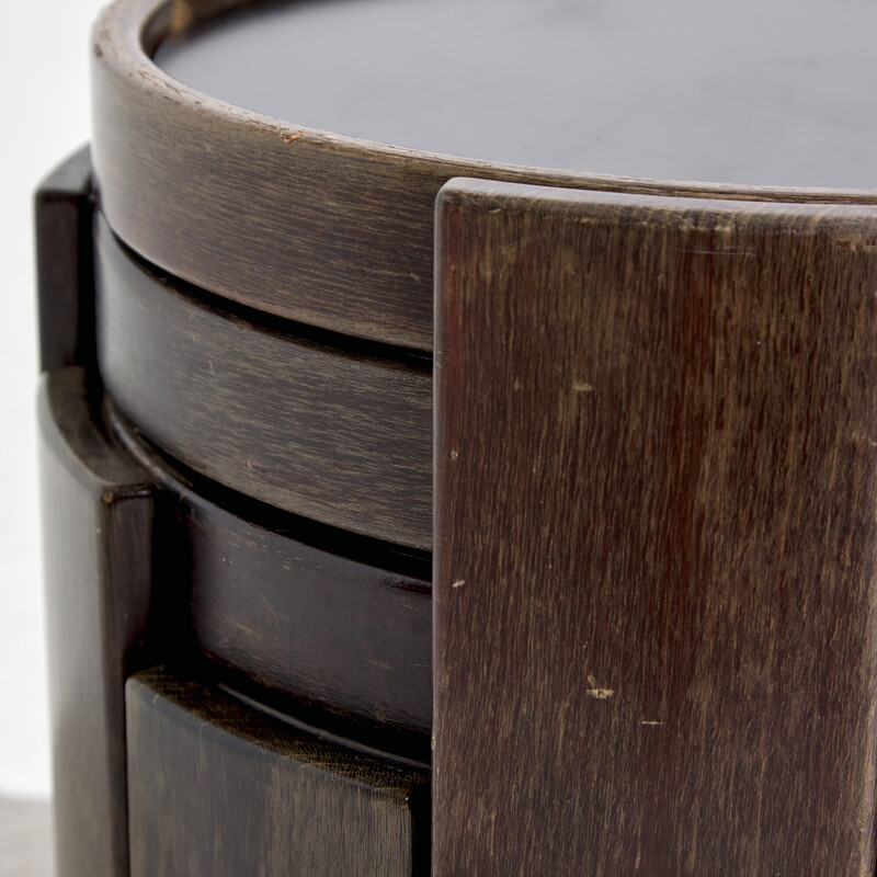 Vintage model 780 beechwood nesting tables by Gianfranco Frattini for Cassina