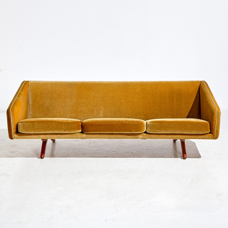 Vintage Ml-90 sofá de três lugares por Illum Wikkelsø para Michael Laursen, década de 1960