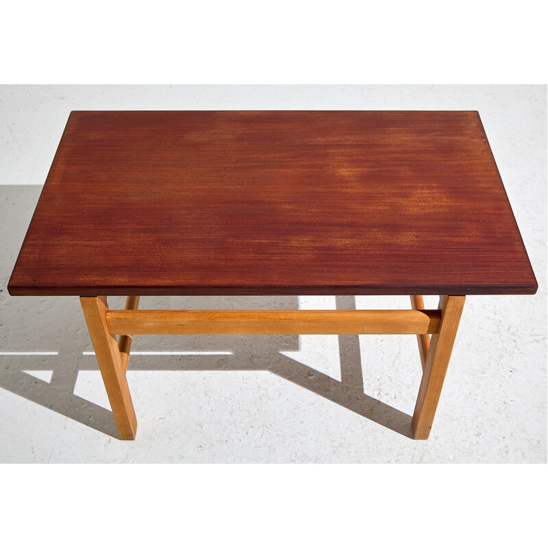 Table basse vintage en bois de chêne par Hans J. Wegner pour Getama, 1960