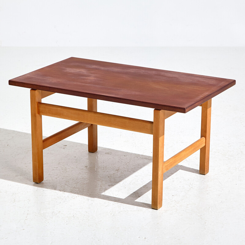 Mesa de centro vintage en madera de roble de Hans J. Wegner para Getama, años 60