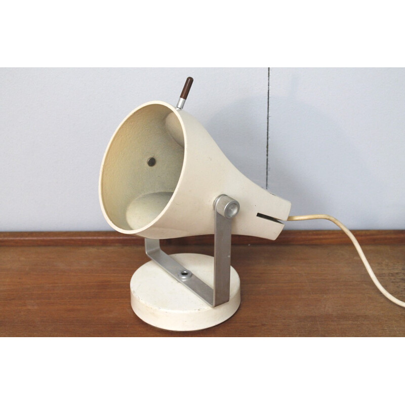 Beige table lamp by Etienne Fermigier - 1960s