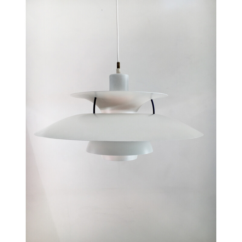 Ph5 vintage hanglamp in wit gelakt metaal van Poul Henningsen voor Louis Poulsen