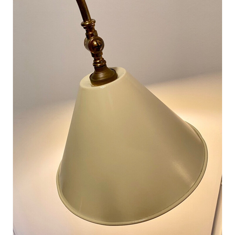 Vintage gilt brass reading lamp, 1960