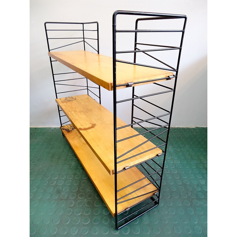 Swedish Tomado shelf in wood and steel - 1960s