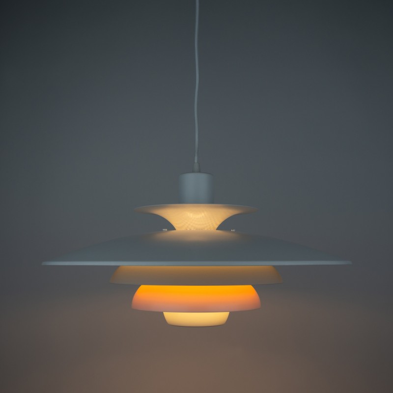 Vintage Sofie pendant lamp by Kurt Wiborg for Jeka, Denmark 1980