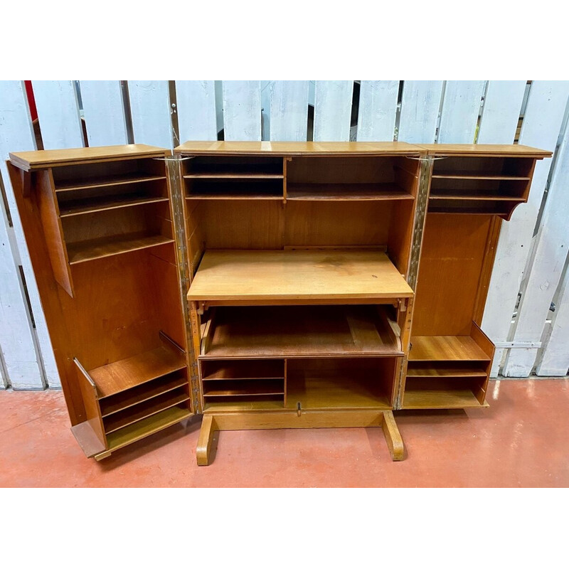 Vintage oakwood trunk desk