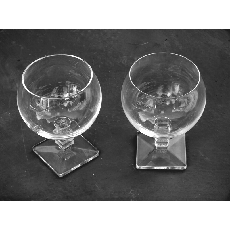Set van 4 vintage "argos" glazen van René Lalique, 1935-1939