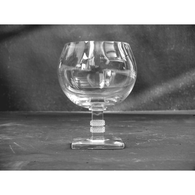 Conjunto de 4 copos "argos" vintage de René Lalique, 1935-1939