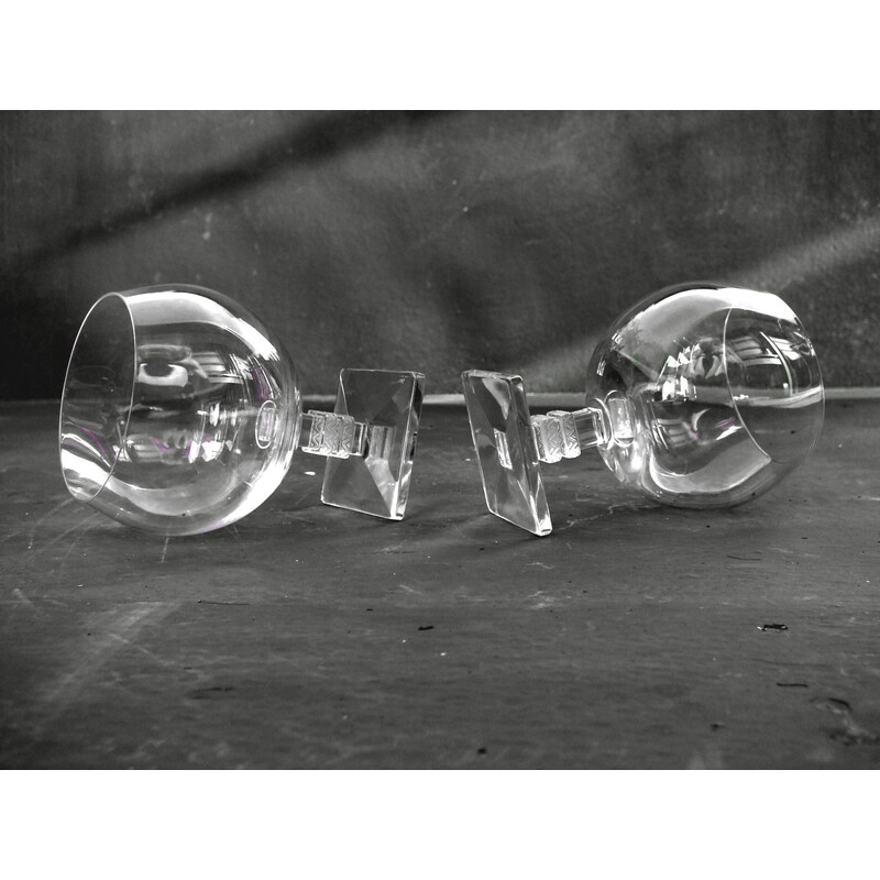 Ensemble de 4 verres vintage "argos" par René Lalique, 1935-1939