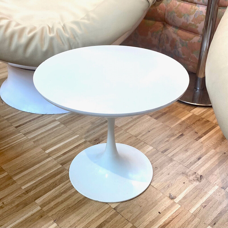 Vintage Arkana 12 side table in cast aluminum and wood by Maurice Burke, Great Britain 1960
