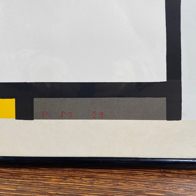 Vintage Mondrian serigraph, 1983