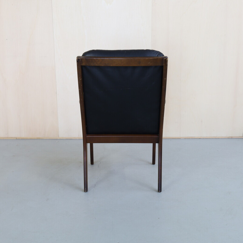 Vintage leather armchair by Eugen Schmidt for Soloform