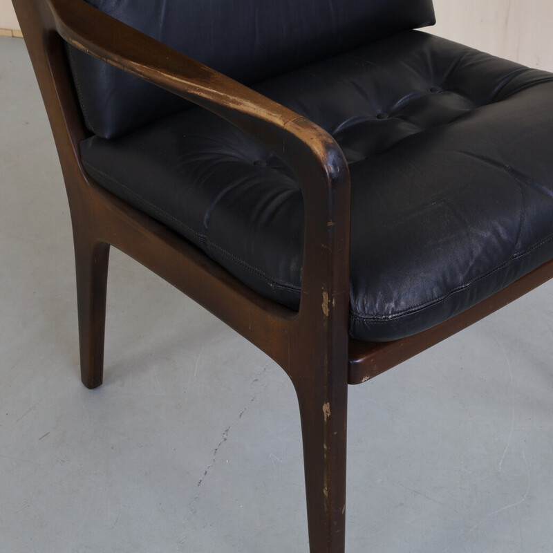 Vintage leather armchair by Eugen Schmidt for Soloform