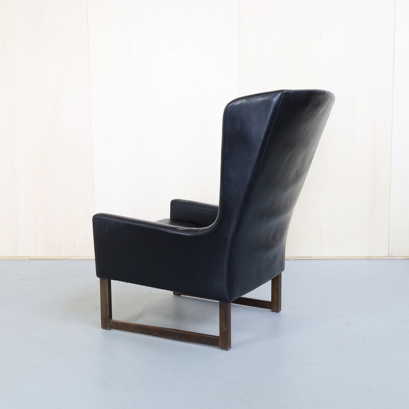 Vintage lederen fauteuil van Rudolf B. Glatzel voor Alfred Kill International, 1960