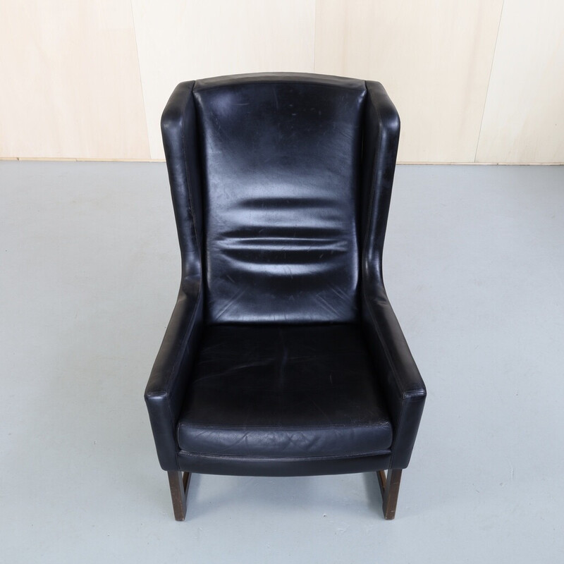 Vintage lederen fauteuil van Rudolf B. Glatzel voor Alfred Kill International, 1960