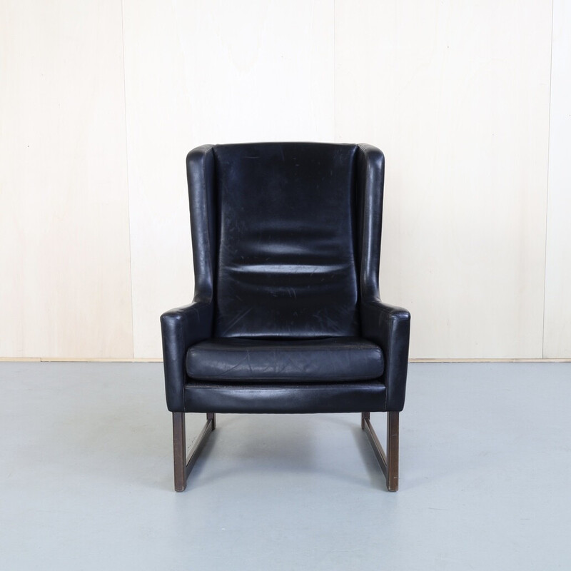 Vintage leather armchair by Rudolf B. Glatzel for Alfred Kill International, 1960s