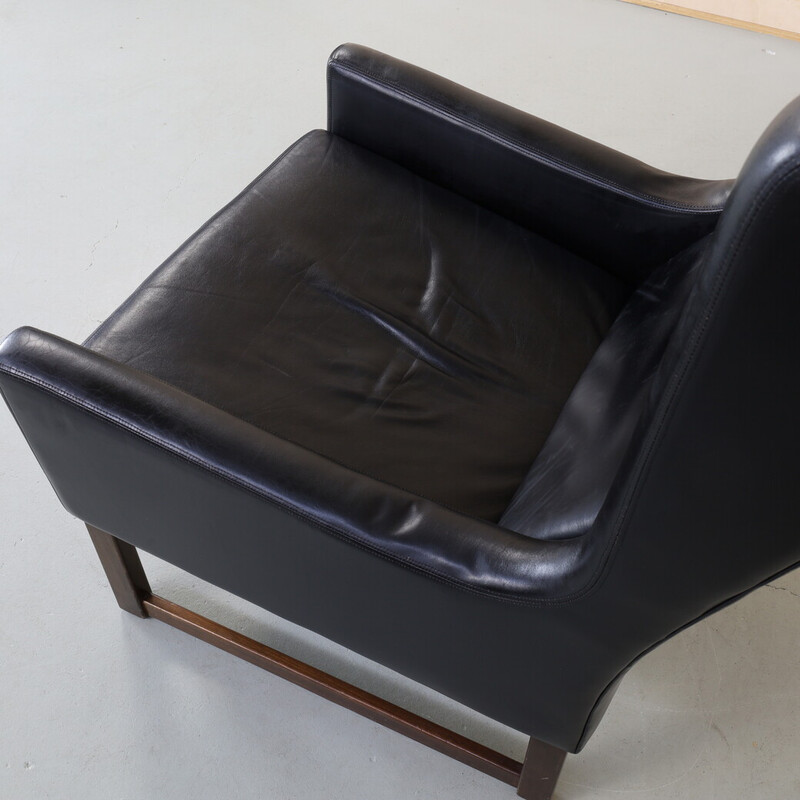 Vintage leather armchair by Rudolf B. Glatzel for Alfred Kill International, 1960s