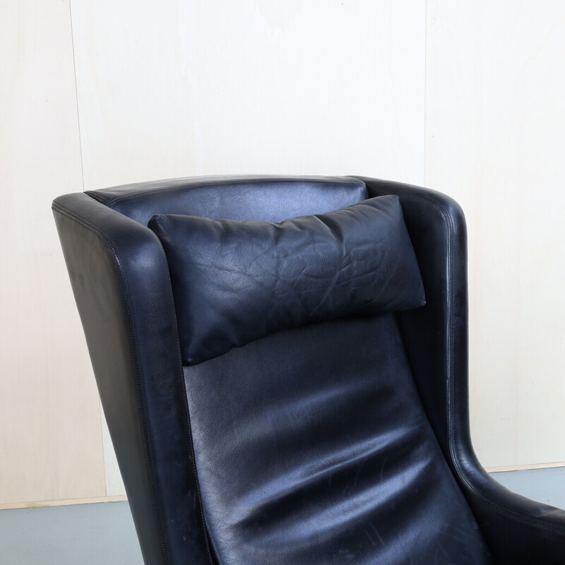 Vintage leather armchair by Rudolf B. Glatzel for Alfred Kill International, 1960s