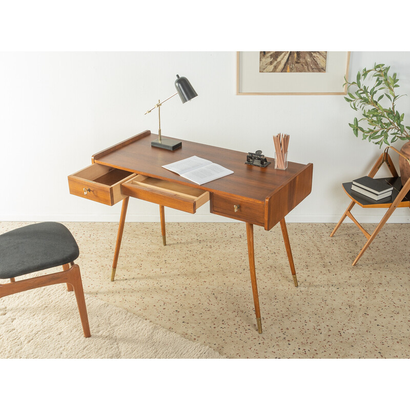 Vintage walnut desk, Germany 1950s