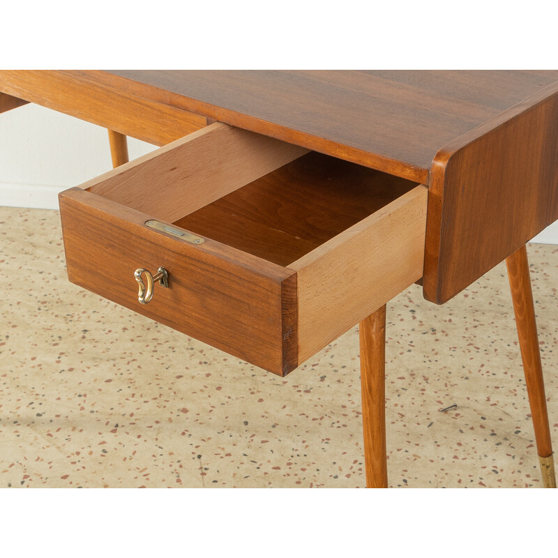 Vintage notenhouten bureau, Duitsland 1950