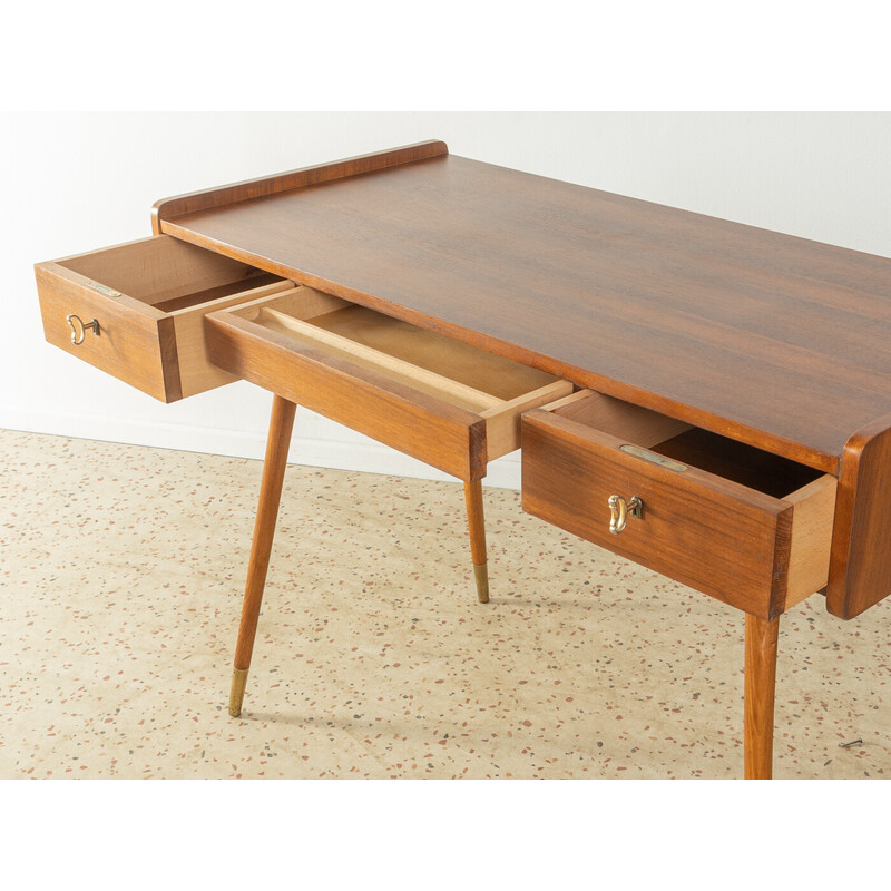 Vintage walnut desk, Germany 1950s