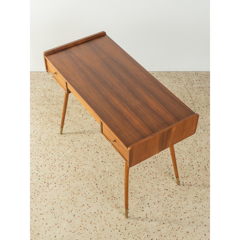 Vintage walnut desk, Germany 1950s