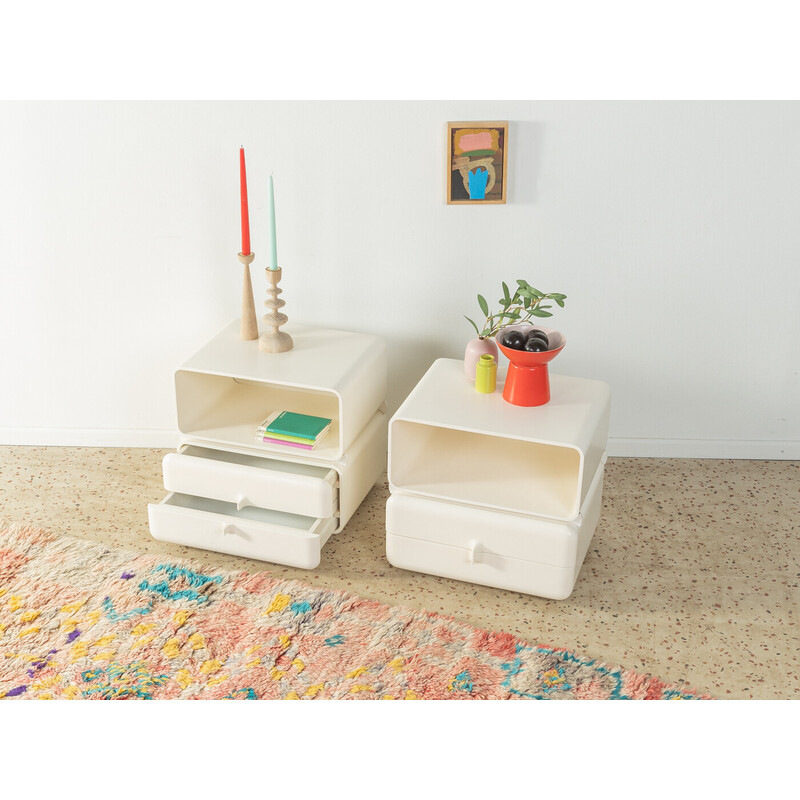 Pair of vintage night stands in lacquered wood, Germany 1970s