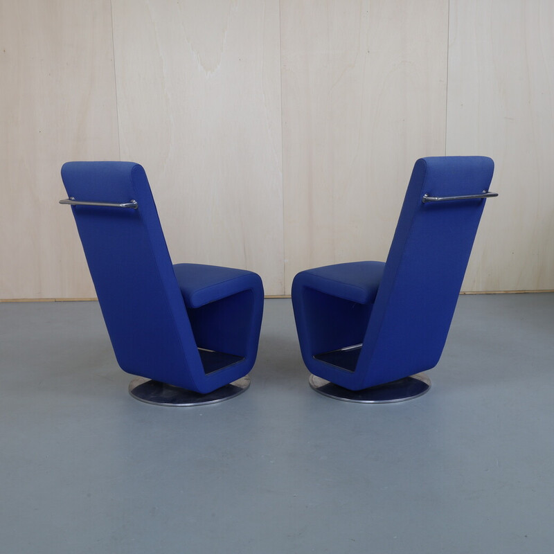 Paar vintage lounge stoelen van Frans de la Haye voor Ahrend