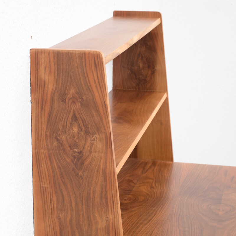 Handy wall writing desk in walnut wood - 1950s