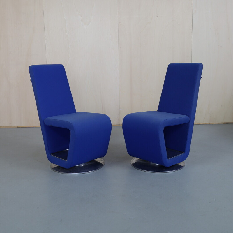 Paar vintage lounge stoelen van Frans de la Haye voor Ahrend