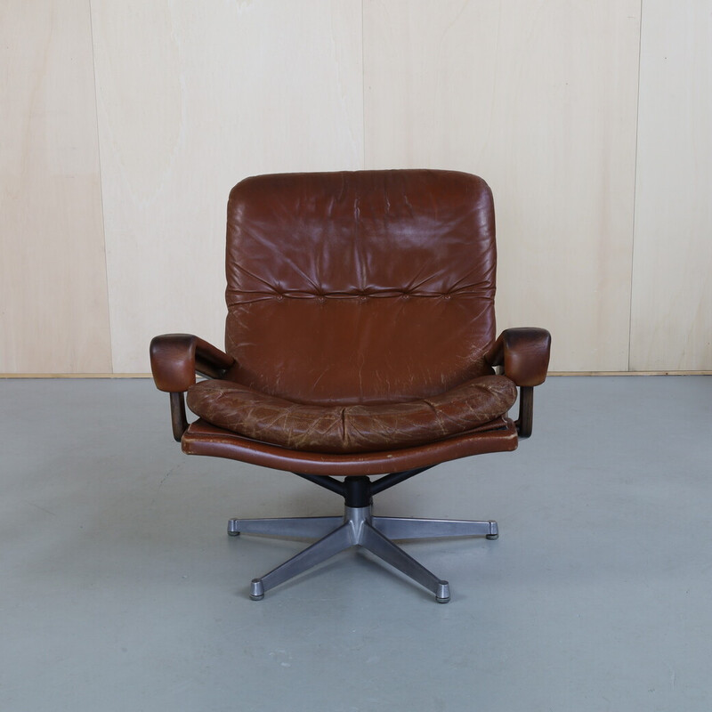 Vintage King armchair by André Vandenbeuck for Strassle, 1960s