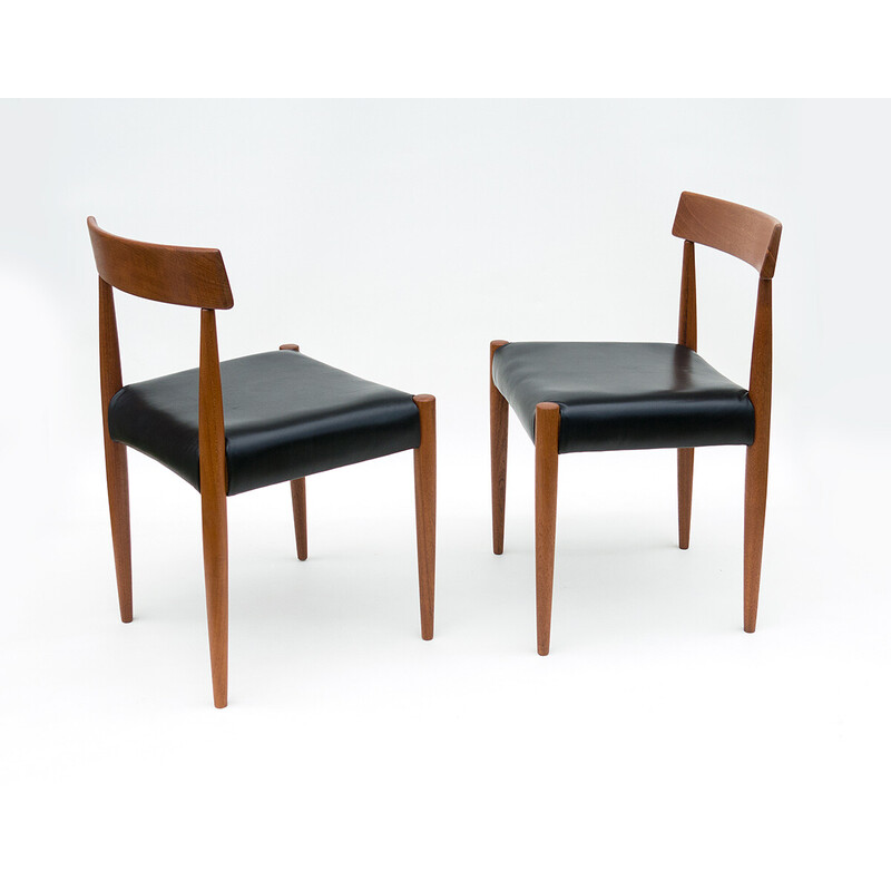 Ensemble de 4 chaises vintage en teck par Arne Hovmand-Olsen pour Mogens Cold, 1965