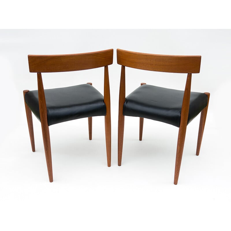 Set of 4 vintage teak chairs by Arne Hovmand-Olsen for Mogens Cold, 1965