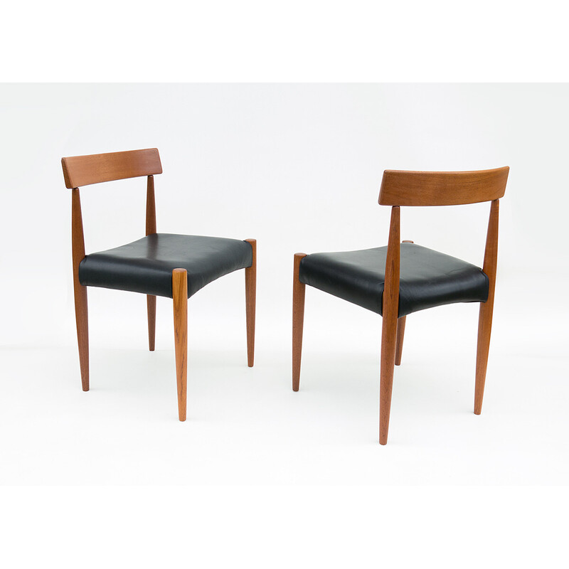 Conjunto de 4 cadeiras de teca vintage por Arne Hovmand-Olsen para Mogens Cold, 1965
