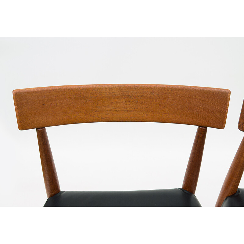 Set of 4 vintage teak chairs by Arne Hovmand-Olsen for Mogens Cold, 1965