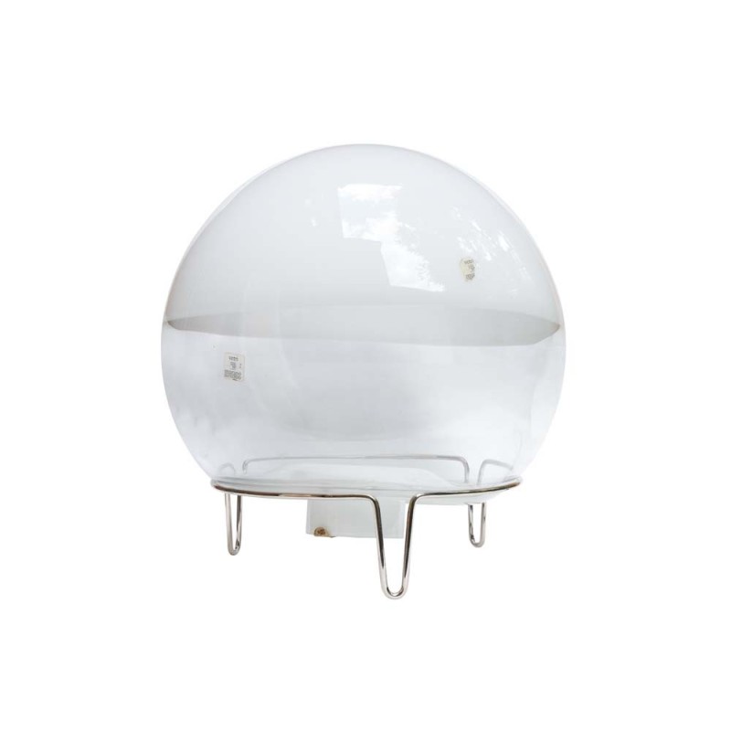 Vintage spherical glass table lamp by Angelo Mangiarotti