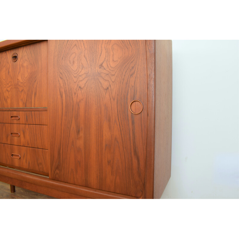 Vintage teak highboard, Denmark 1960