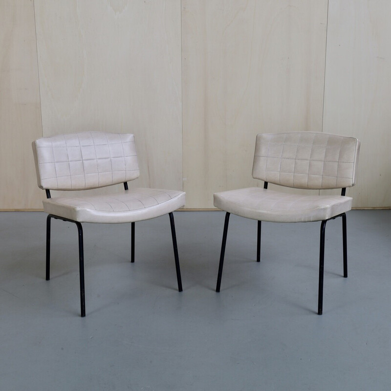 Paar vintage lounge stoelen van Pierre Gauriche voor Meurop, 1960