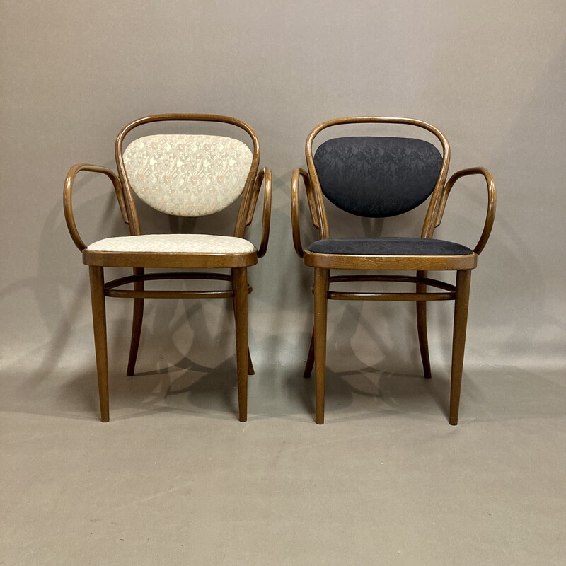 Poltrona vintage in rattan di Thonet, 1950