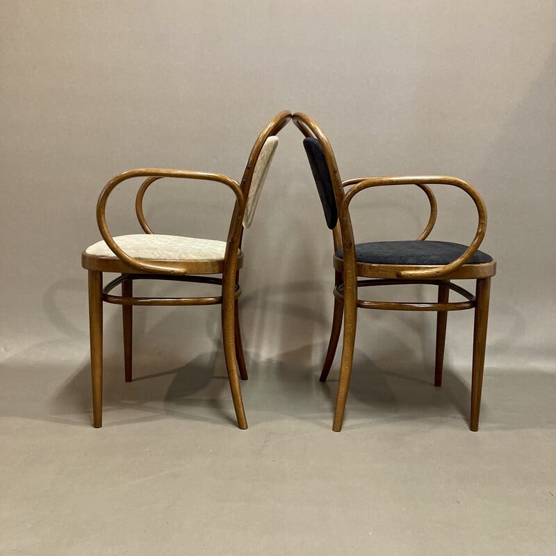 Vintage rattan armchair by Thonet, 1950s