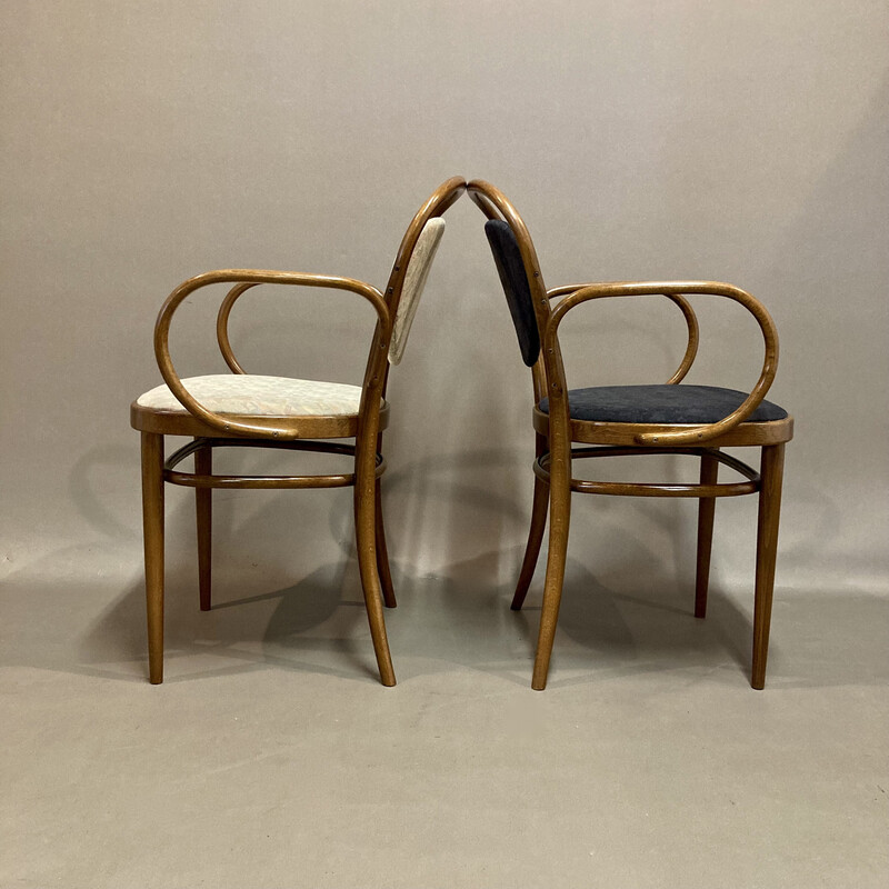 Poltrona vintage in rattan di Thonet, 1950