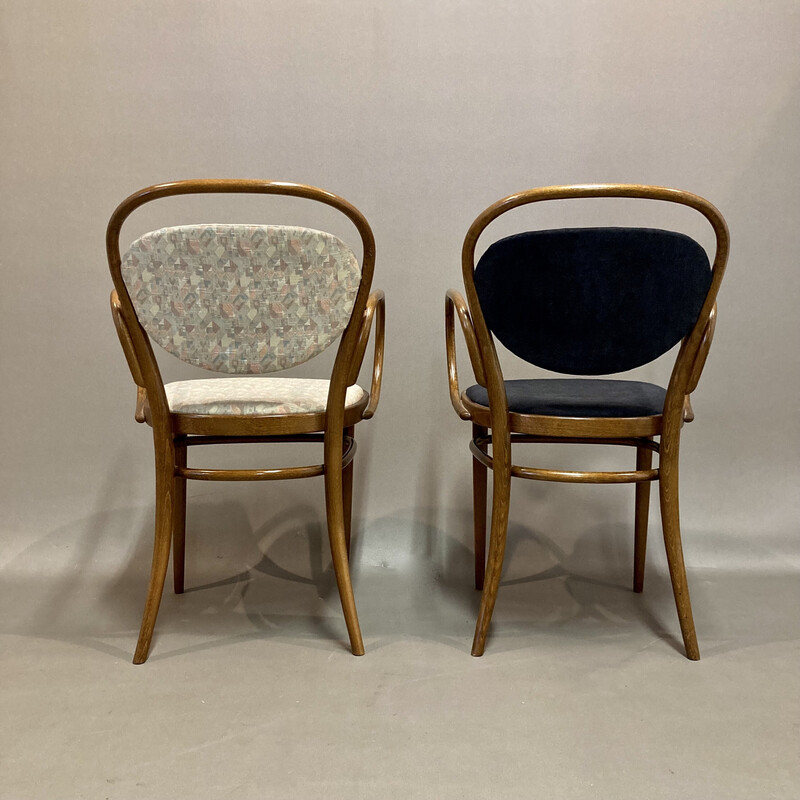 Poltrona vintage in rattan di Thonet, 1950