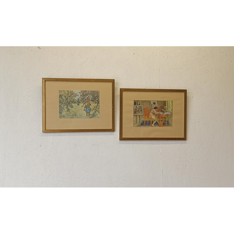 Pair of vintage lithographs