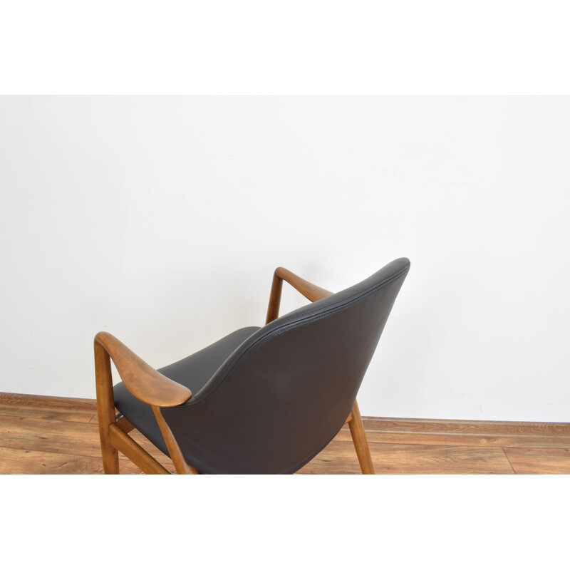Paire de fauteuils vintage en cuir par Alf Svensson pour Dux, Suède 1960