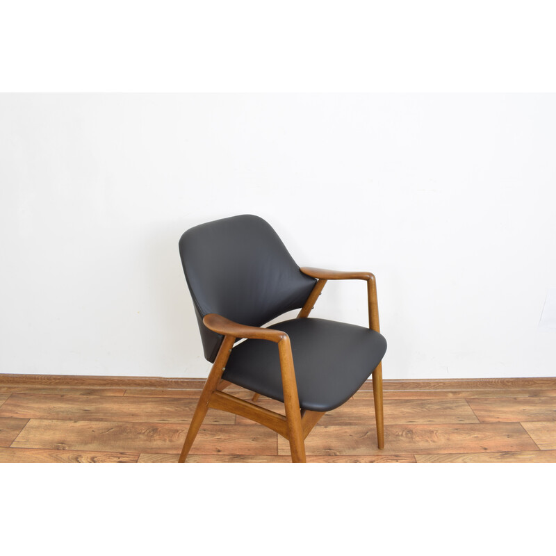 Paire de fauteuils vintage en cuir par Alf Svensson pour Dux, Suède 1960