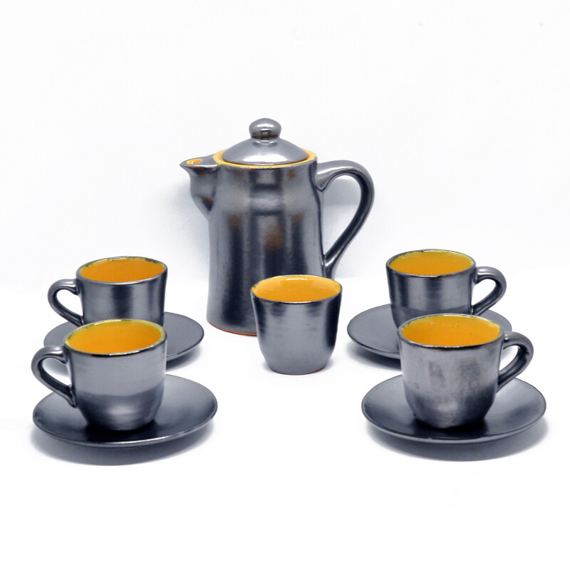 Vintage-Keramik-Kaffeeservice von Siegfried Gramann für Topferei Römhild, Deutschland 1960
