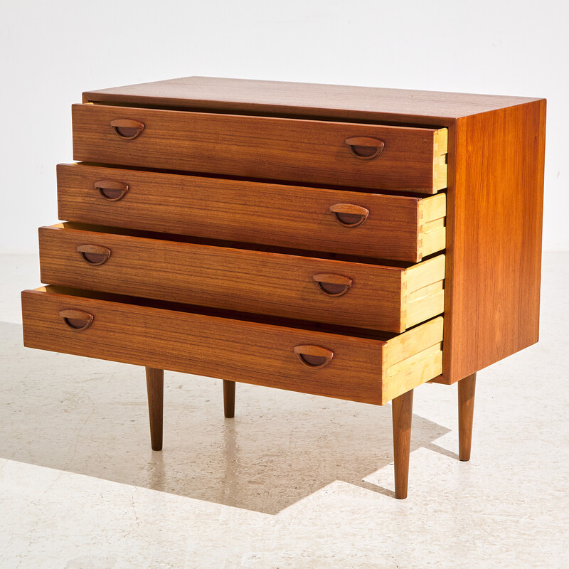 Vintage teak chest of drawers by Kai Kristiansen for Feldballes Møbler, Denmark 1960