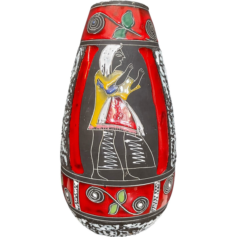 Vaso in ceramica vintage di Giulianelli, anni '60